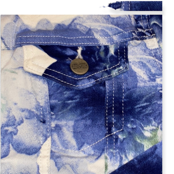 NANETTE Lepore Women's Blue Christine Print Button-Up Jacket Size M - Picture 5 of 9